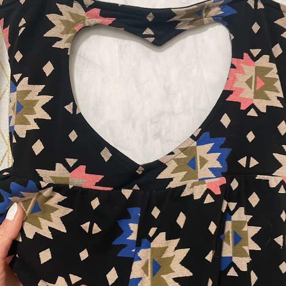 Forever 21 tribal romper with heart cutout back - Picture 3 of 4